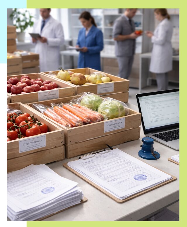 Сертификация овощей и фруктов в Сальске от 8643 р. | Алешин-Слс
